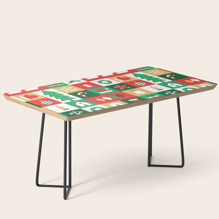 Christmas geometric mosaic art pattern Coffee Table Gallery Image 1