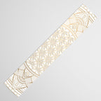 The Flower of Life Gold Mandala Pattern With White Shimmer Table Runner Gallery Image 3