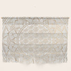 The Flower of Life Gold Mandala Pattern With White Shimmer Wall Hanging Gallery Image 1