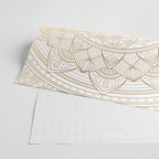 The Flower of Life Gold Mandala Pattern With White Shimmer Wrapping Paper Gallery Image 2
