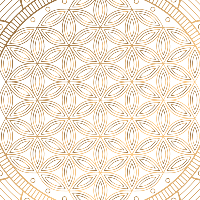 The Flower of Life Gold Mandala Pattern With White Shimmer Coffee Mug Gallery Image 2