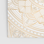 The Flower of Life Gold Mandala Pattern With White Shimmer Poster Gallery Image 3
