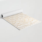 The Flower of Life Gold Mandala Pattern With White Shimmer Yoga Mat Gallery Image 2