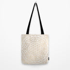 The Flower of Life Gold Mandala Pattern With White Shimmer Tote Bag Gallery Image 2