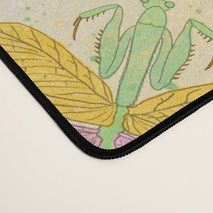 Whimsical Praying Mantis Retro Colors  Desk Mat Gallery Image 4