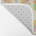 Whimsical Praying Mantis Retro Colors  Bath Mat Gallery Image 2