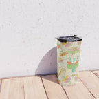 Whimsical Praying Mantis Retro Colors  Travel Mug Gallery Image 4