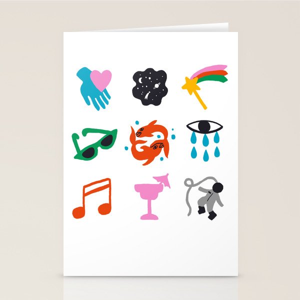 Pisces Emoji Stationery Card Gallery Image 2