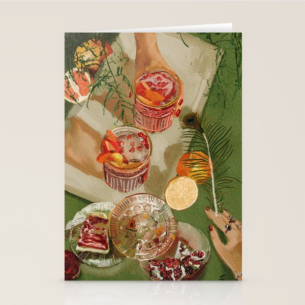The magic of pomegranate cocktails Stationery Card Gallery Image 2