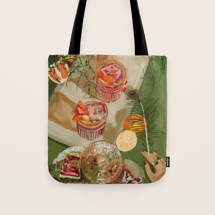 The magic of pomegranate cocktails Tote Bag Gallery Image 1