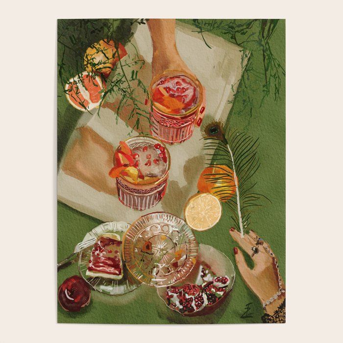 The magic of pomegranate cocktails Poster