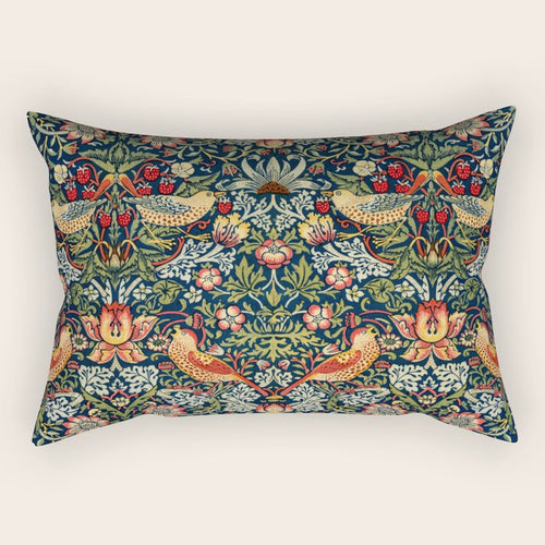 Strawberry Thief By William Morris 1883 Antique Vintage Victorian Jugendstil Art Nouveau Retro  Rectangular Pillow