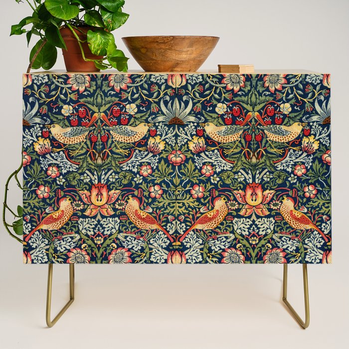 Strawberry Thief by William Morris 1883 Antique Vintage Victorian Jugendstil Art Nouveau Retro  Credenza Gallery Image 1