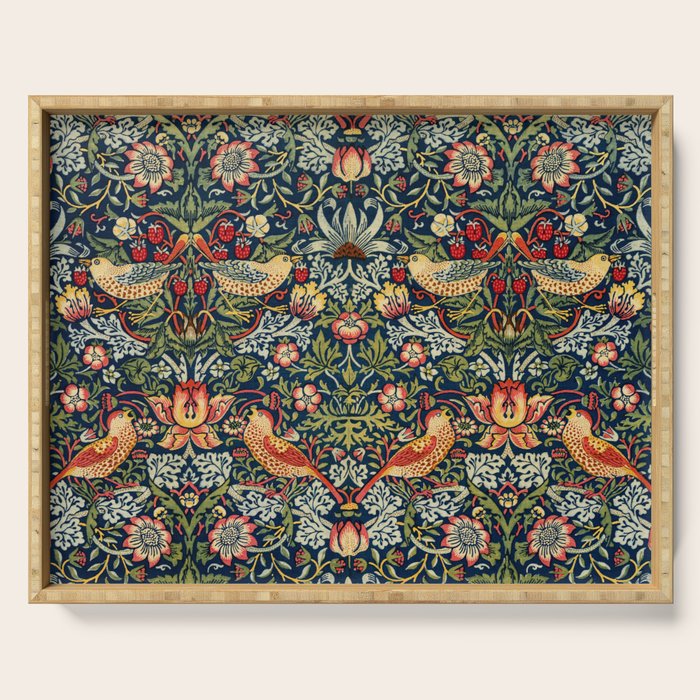 Strawberry Thief by William Morris 1883 Antique Vintage Victorian Jugendstil Art Nouveau Retro  Serving Tray Gallery Image 1