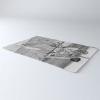 Tennis Players, Black and White Art, Vintage Wall Art Rug Gallery Image 3
