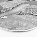 Tennis Players, Black and White Art, Vintage Wall Art Bath Mat Gallery Image 3