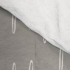 Raindrops, Gray, Minimalism, Abstract Art Comforter Gallery Image 4