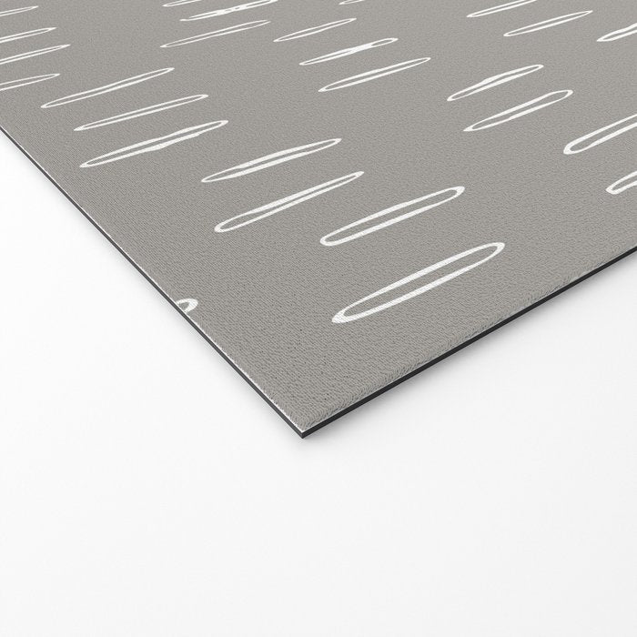 Raindrops, Gray, Minimalism, Abstract Art Welcome Mat Gallery Image 2