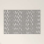 Raindrops, Gray, Minimalism, Abstract Art Welcome Mat Gallery Image 1