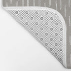 Raindrops, Gray, Minimalism, Abstract Art Bath Mat Gallery Image 2