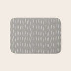 Raindrops, Gray, Minimalism, Abstract Art Bath Mat Gallery Image 1