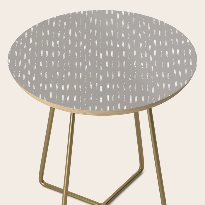 Raindrops, Gray, Minimalism, Abstract Art Side Table Gallery Image 2