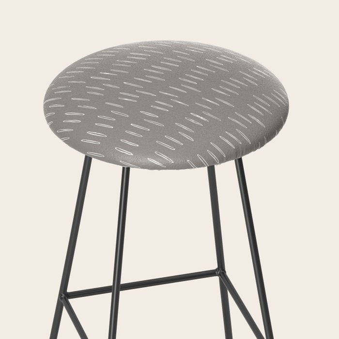 Raindrops, Gray, Minimalism, Abstract Art Stool Gallery Image 2