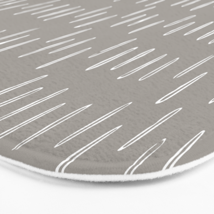 Raindrops, Gray, Minimalism, Abstract Art Bath Mat Gallery Image 3
