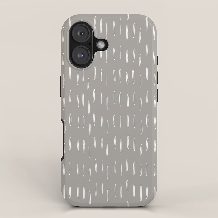 Raindrops, Gray, Minimalism, Abstract Art iPhone Case Gallery Image 1