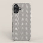 Raindrops, Gray, Minimalism, Abstract Art iPhone Case Gallery Image 1