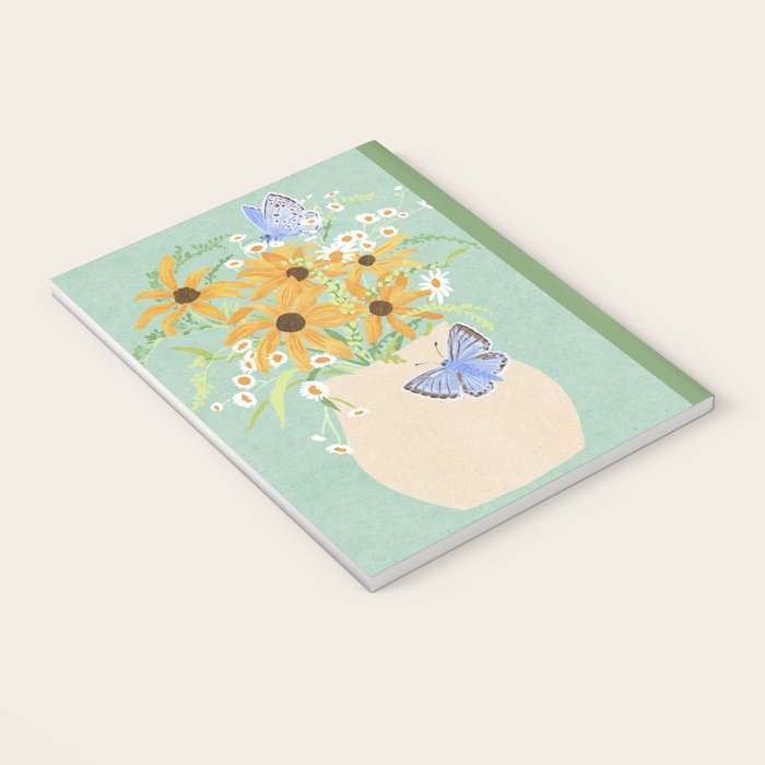 Blue Butterflies and Wildflowers Notebook Gallery Image 3