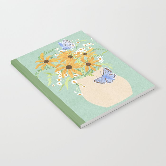 Blue Butterflies and Wildflowers Notebook Gallery Image 2