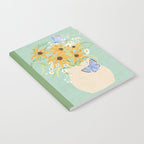 Blue Butterflies and Wildflowers Notebook Gallery Image 2