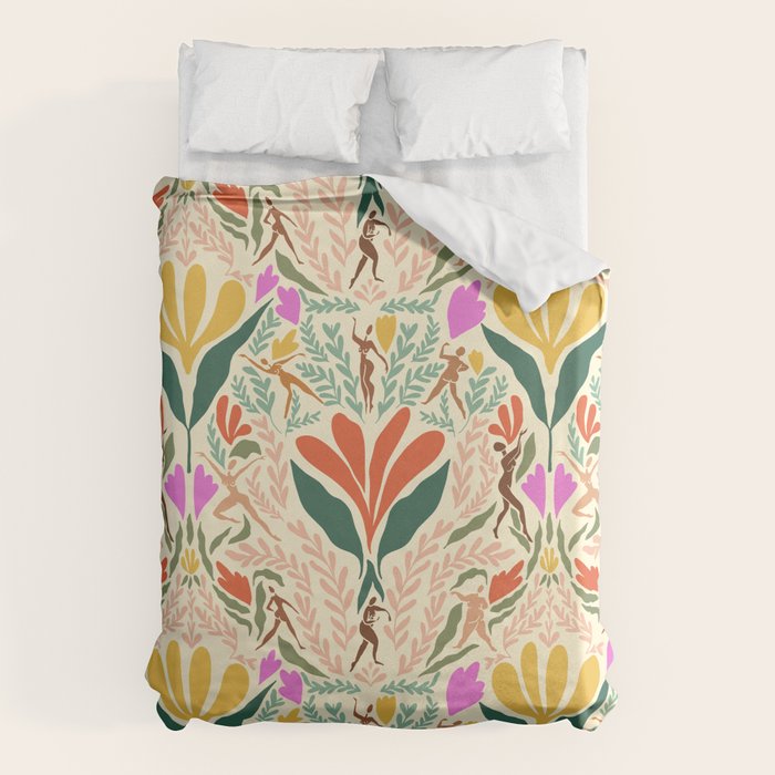 Dancing Foliage // Body Positive Ladies Duvet Cover Gallery Image 6