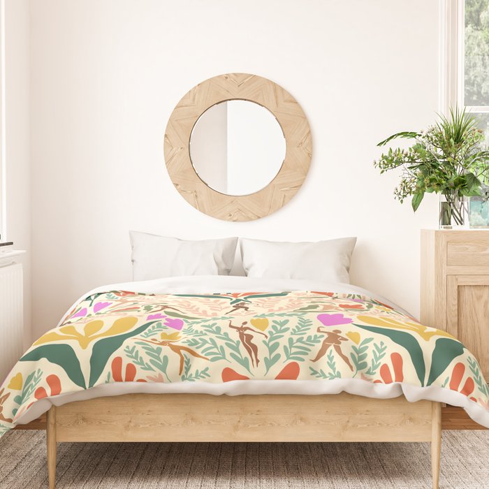 Dancing Foliage // Body Positive Ladies Duvet Cover Gallery Image 3