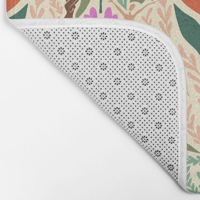 Dancing Foliage // Body Positive Ladies Bath Mat Gallery Image 2