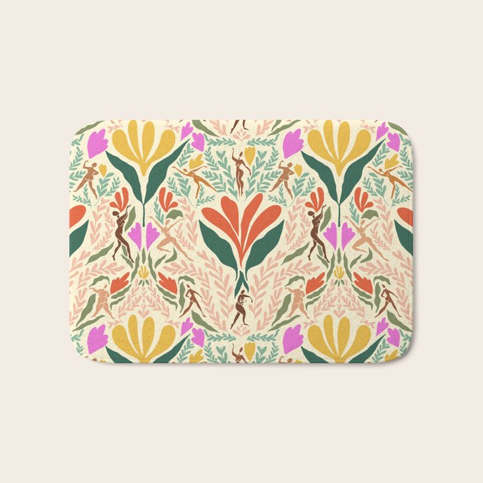 Dancing Foliage // Body Positive Ladies Bath Mat Gallery Image 1
