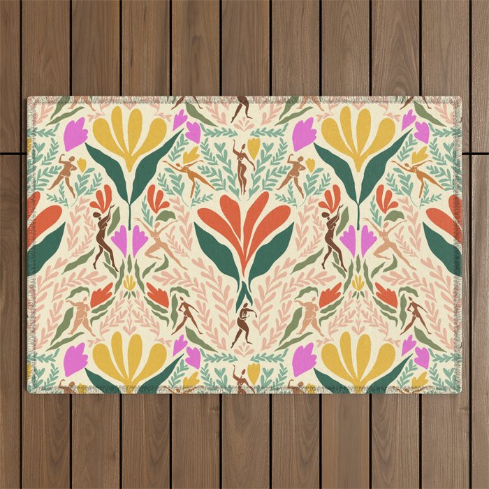 Dancing Foliage // Body Positive Ladies Outdoor Rug Gallery Image 1