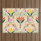 Dancing Foliage // Body Positive Ladies Outdoor Rug Gallery Image 1