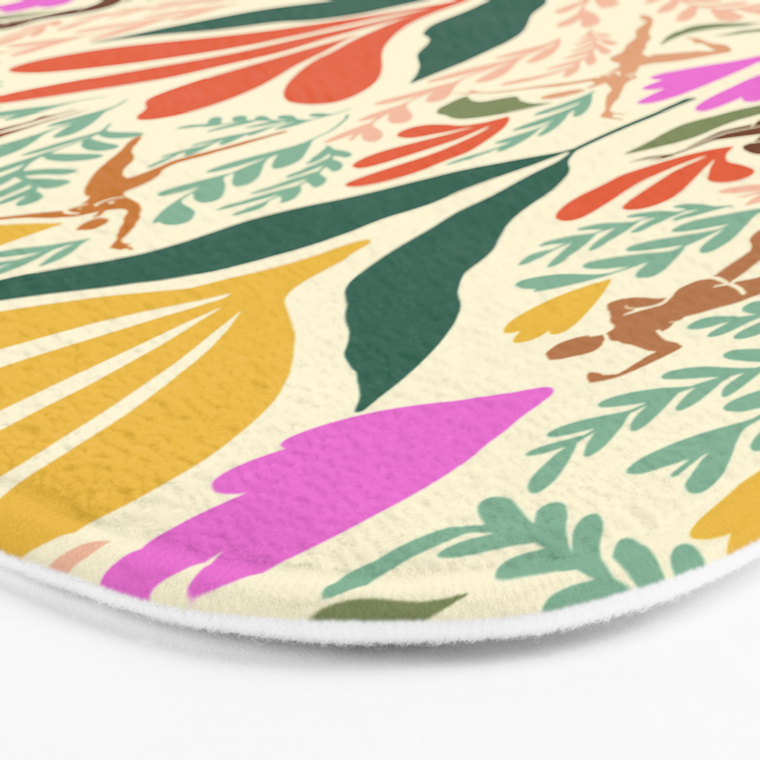 Dancing Foliage // Body Positive Ladies Bath Mat Gallery Image 3