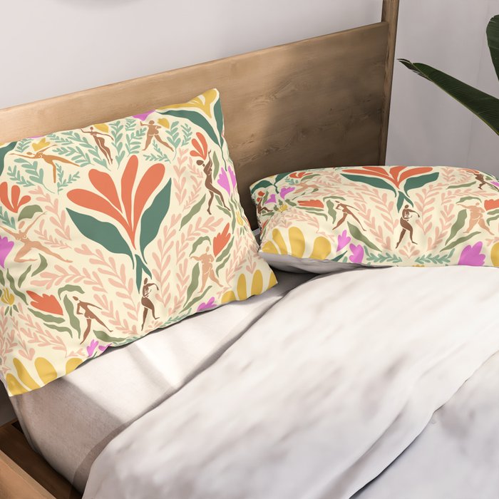 Dancing Foliage // Body Positive Ladies Pillow Sham Gallery Image 2