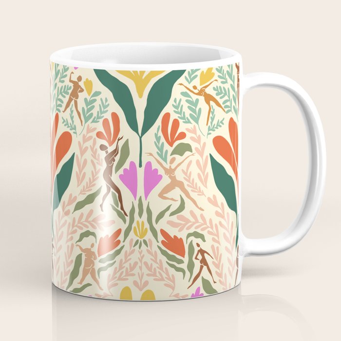 Dancing Foliage // Body Positive Ladies Coffee Mug Gallery Image 1