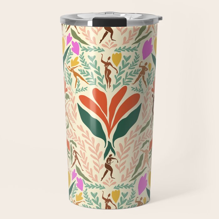 Dancing Foliage // Body Positive Ladies Travel Mug Gallery Image 1