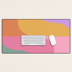Colorful Wavy Stripes Abstract Desk Mat Gallery Image 1