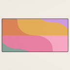 Colorful Wavy Stripes Abstract Desk Mat Gallery Image 3