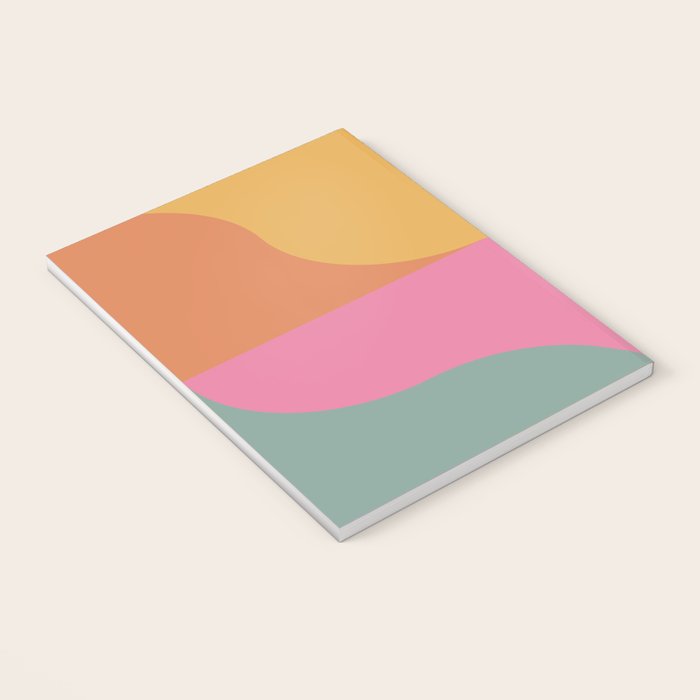Colorful Wavy Stripes Abstract Notebook Gallery Image 3