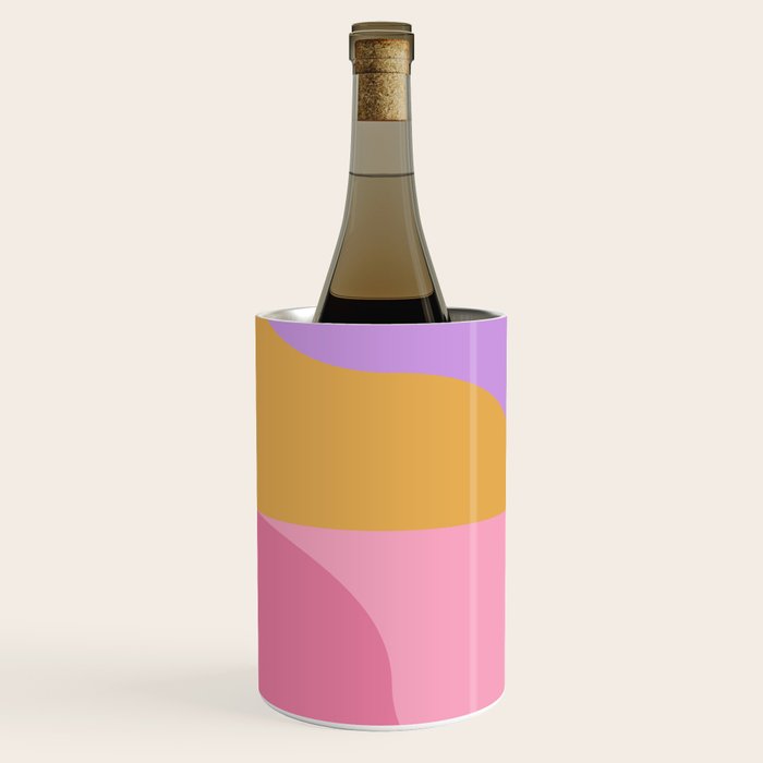 Colorful Wavy Stripes Abstract Wine Chiller Gallery Image 3