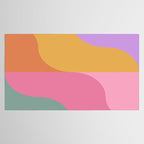 Colorful Wavy Stripes Abstract Tablecloth Gallery Image 2