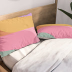 Colorful Wavy Stripes Abstract Pillow Sham Gallery Image 2