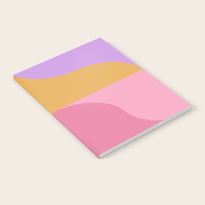 Colorful Wavy Stripes Abstract Notebook Gallery Image 1